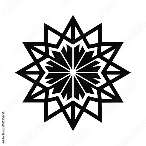 Wallpaper Mural Intricate geometric starburst design silhouette Torontodigital.ca