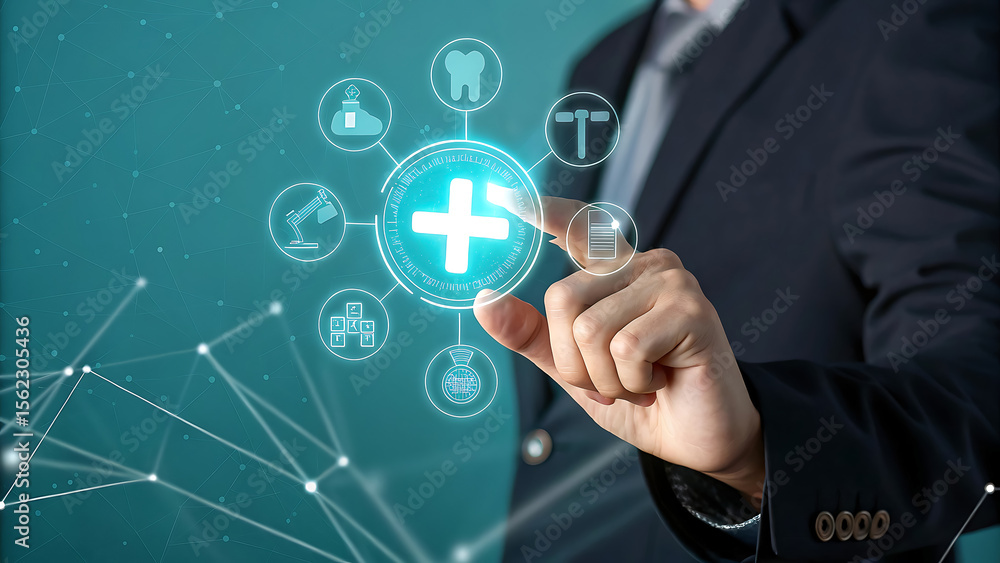 Fototapeta premium Digital Healthcare Transformation Innovative Technology Solutions for Modern Medicine