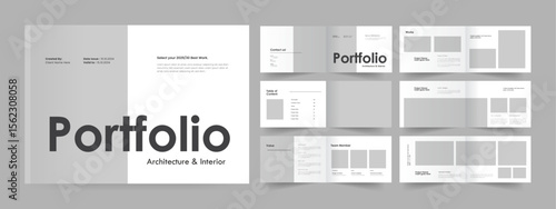 Landscape Portfolio. Architecture Portfolio. Modern Interior  Portfolio Design