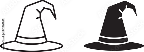 Witch Hat Icon for Halloween and Magic