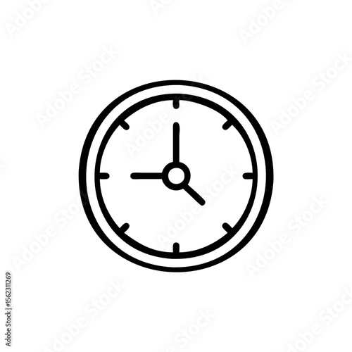 Clock icon showing time at three oclock on a hour minute