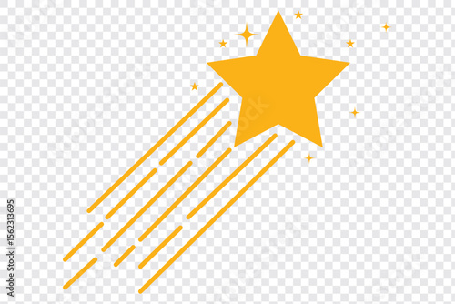 rising star, Shooting stars, Firework star, staircase graph with a shining star collection vector illustration symbol.