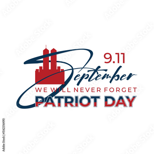 Abstract twin tower New York celebrate Patriot Day design background