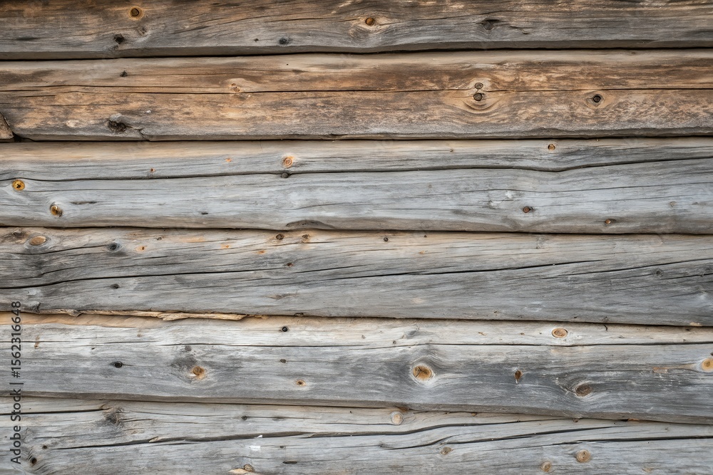 Obraz premium Aged Timber Wall Texture Gray-Brown Tones, High-Resolution Image
