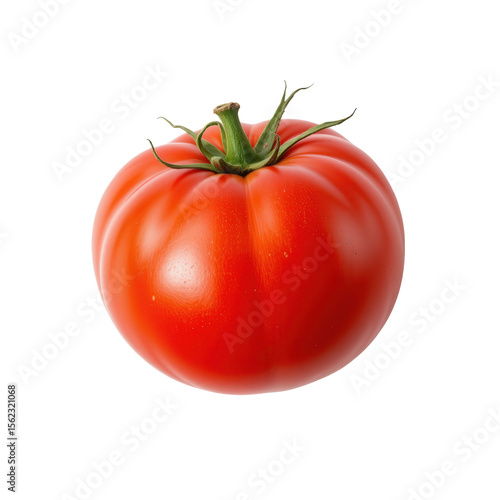 Wallpaper Mural Fresh Red Tomato on White Background with Glossy Surface and Bright Color for Culinary and Health Concepts Torontodigital.ca