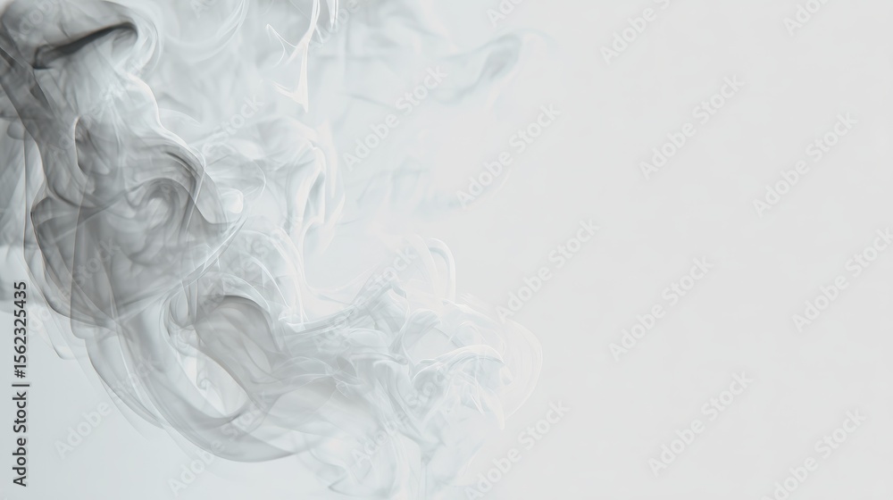 Ethereal White Smoke on Minimal Background, Soft wisps of smoke create a serene ambiance against a crisp white backdrop, inviting calm and contemplation. Ethereal White Smoke on Minimal Background, Soft wisps of smoke create a serene ambiance against a crisp white backdrop, inviting calm and contemplation.