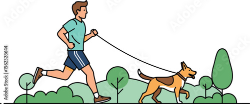 A Jogger Running