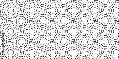 Seamless Patterns of Curved Line Art in Soft Purple and Light Blue for Textile Design, Product Packaging, and Web Templates – modern black and white vector tiling background
