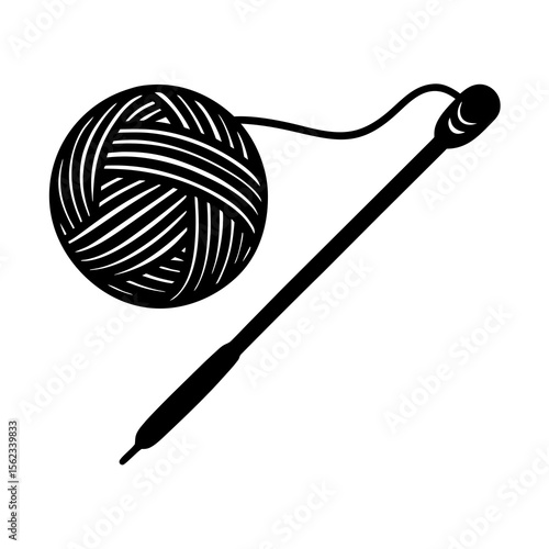 knitting yarn and knitting needles