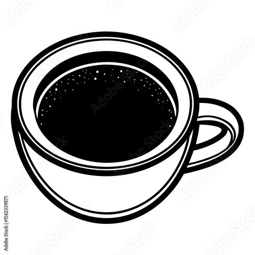 cup of coffee on a white background