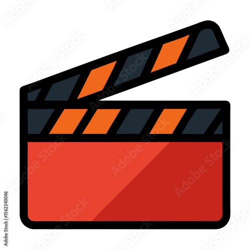 movie clapper board vector illustration