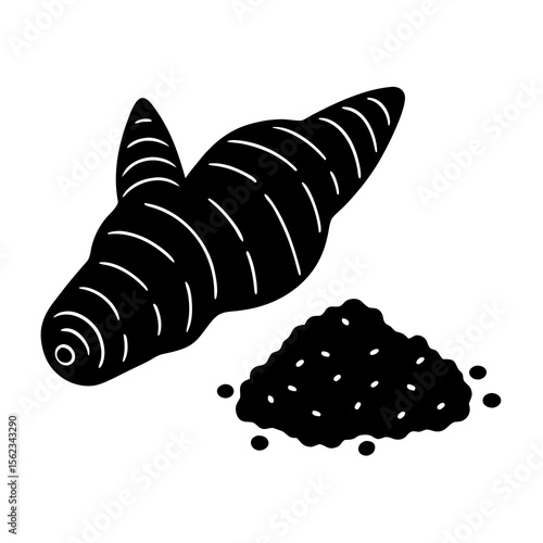 black caviar on white background