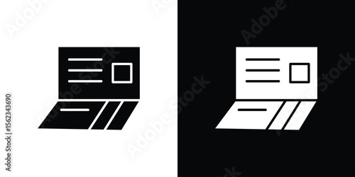 Bankbook icon isolated silhouette on white background. Vector illustration.