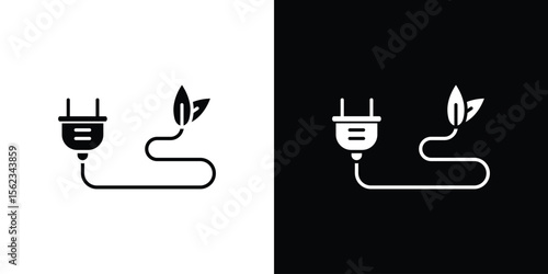 Biomass energy icon isolated silhouette on white background. Vector illustration.