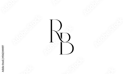 RB initial letters, monogram logo