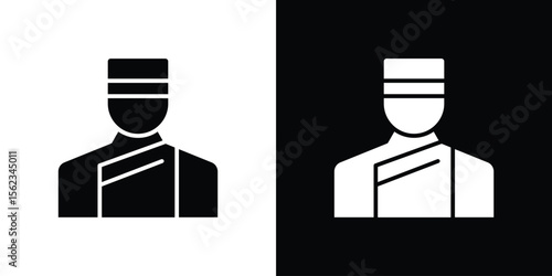 Concierge icon isolated silhouette on white background. Vector illustration.