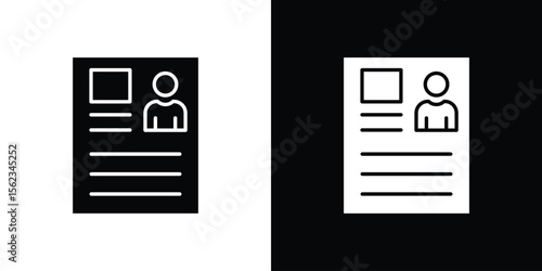 Criminal record icon isolated silhouette on white background. Vector illustration.