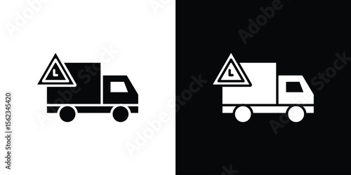 Delivery delay icon isolated silhouette on white background. Vector illustration.