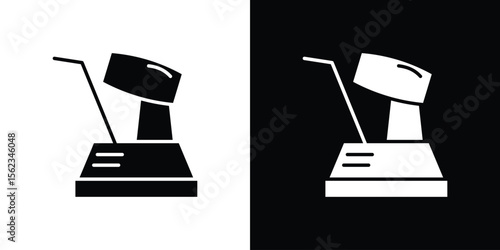 Floor sanding machine icon isolated silhouette on white background. Vector illustration.