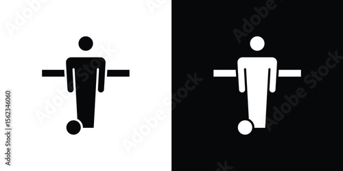 Foosball icon isolated silhouette on white background. Vector illustration.