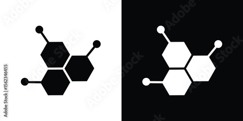 Hormones icon isolated silhouette on white background. Vector illustration.