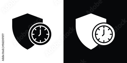 Long term icon isolated silhouette on white background. Vector illustration.