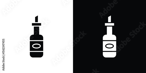 Olive oil icon isolated silhouette on white background. Vector illustration.