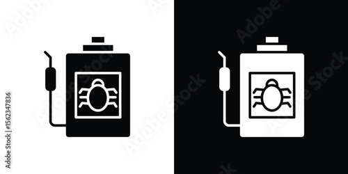 Pesticide icon isolated silhouette on white background. Vector illustration.