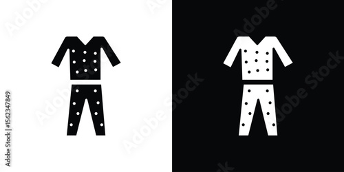Pijama icon isolated silhouette on white background. Vector illustration.