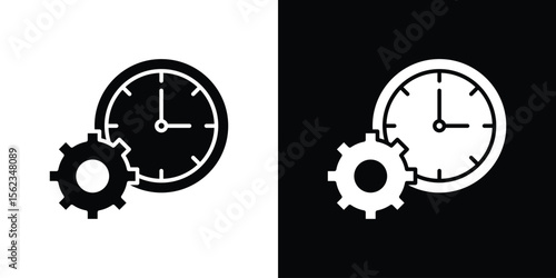 Productivity icon isolated silhouette on white background. Vector illustration.