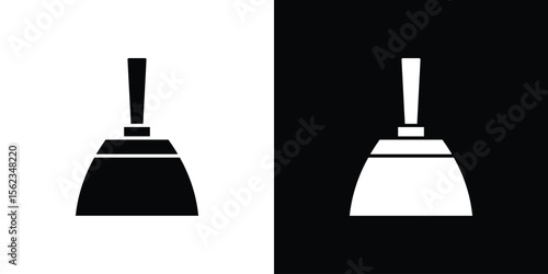Putty knife icon isolated silhouette on white background. Vector illustration.