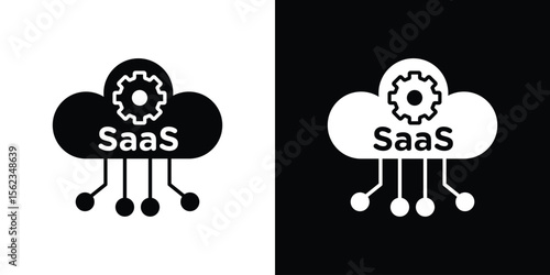 SaaS icon vector, Symbol, logo illustrations