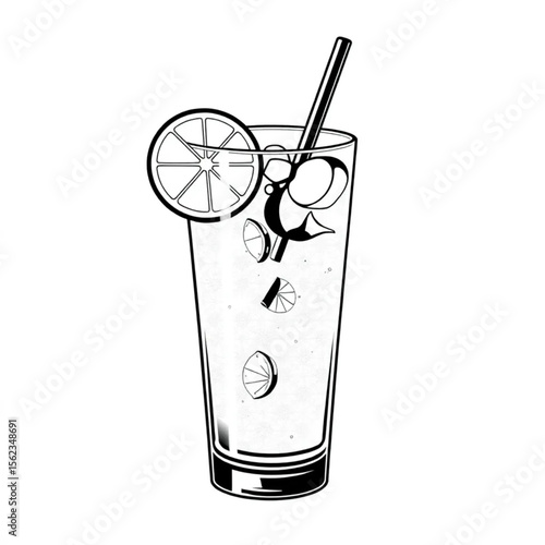 A glass of sparkling water with lime