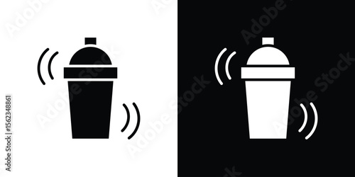 Shaker icon isolated silhouette on white background. Vector illustration.