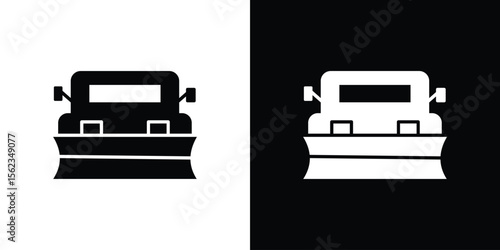 Snowplow icon vector, Symbol, logo illustrations