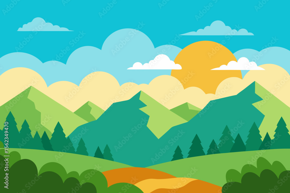 Obraz premium landscape with mountains