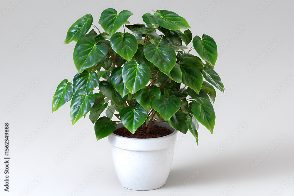Obraz premium Lush green heartleaf philodendron plant green leaves