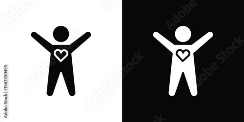 Wellness icon isolated silhouette on white background. Vector illustration.