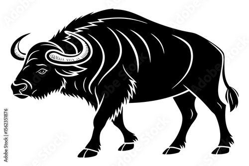 buffalo sihouette black vector