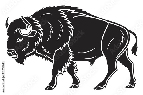 buffalo sihouette black vector