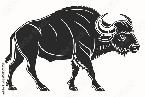 buffalo sihouette black vector