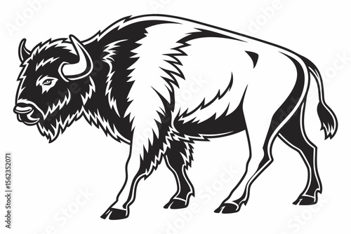 buffalo sihouette black vector