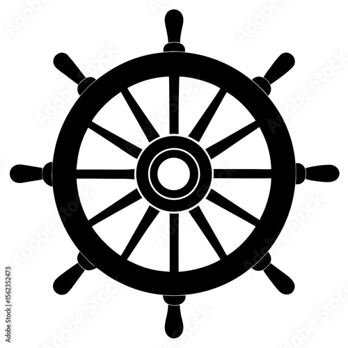 steering wheel isolated on white background