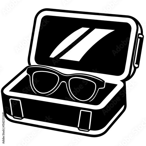 3d glasses on white background
