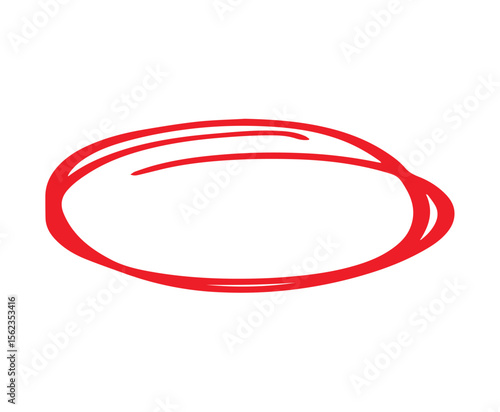 hand drawing different circles isolated on the transparent background, Handwritten red circle. For marking text, numbers, marker pen, pencil, logo, hand-drawn doodle grunge circle highlights