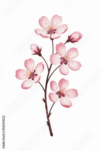Cherry Blossom Botanical Illustration

