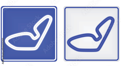 Race track sign. vector illustration