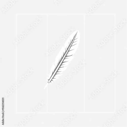 A single feather on a windowsill