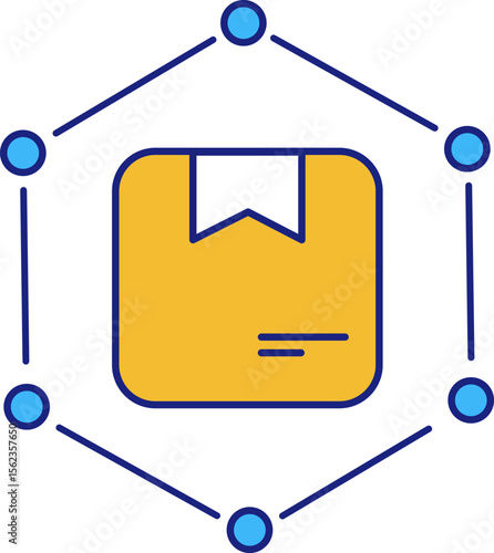 Web design vector icon with box business symbol for auto fuel gauge concept