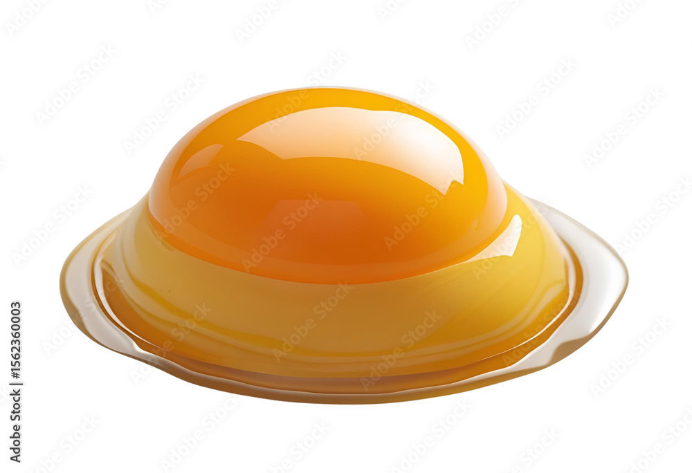 Fototapeta premium Egg yolk isolated. Raw yellow center with clipping path display.